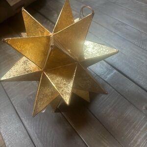 Gold Star-Shaped Hanging Decor
